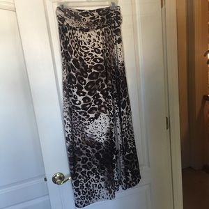 NWOT bumble b animal print maxi skirt